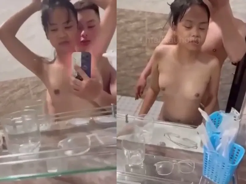 Dáng mảnh em cùng anh yêu quan hệ trước gương quay kỉ niệm